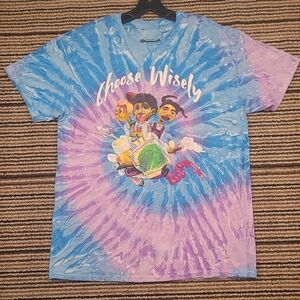 DREAMVILLE x‎ J. Cole Blue Purple Cotton Tie Dye T Shirt Sz L Rap Hip Hop RARE